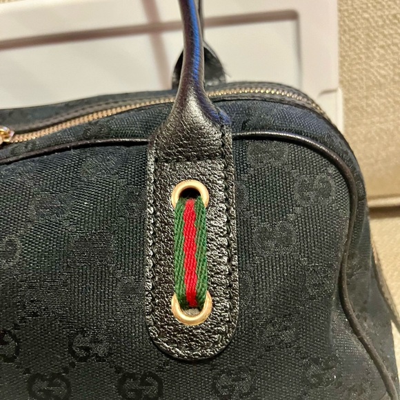 Vintage Gucci black canvas, excellent condition - Picture 4 of 14